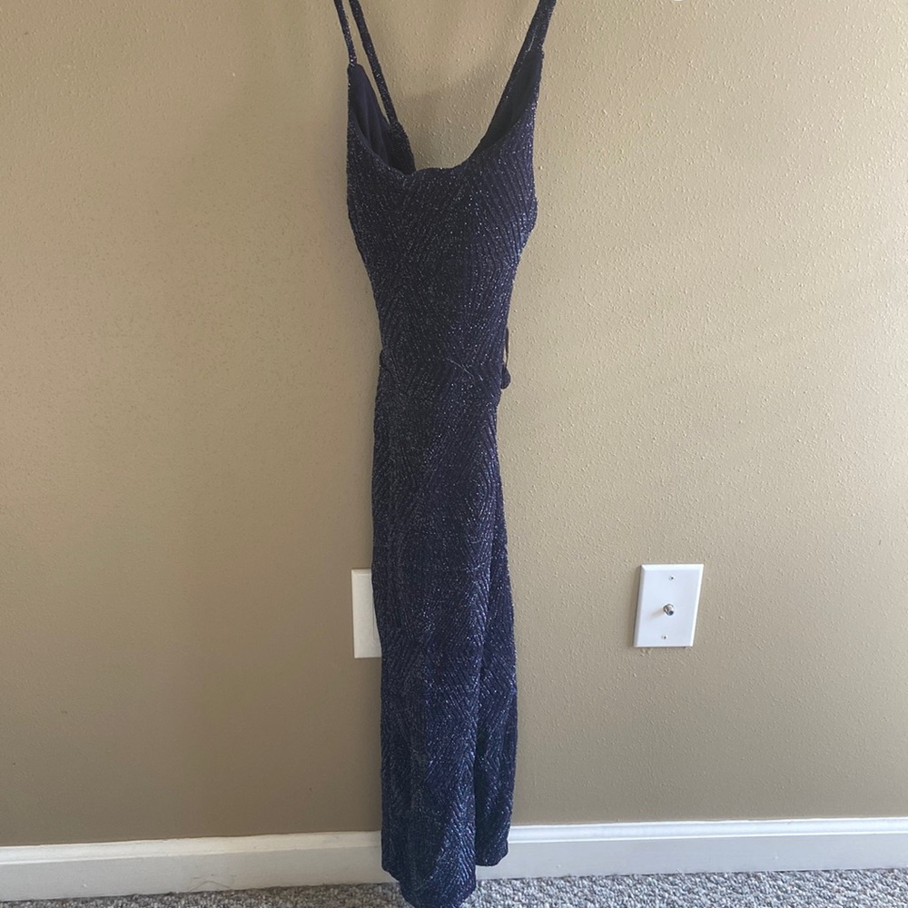 Windsor Navy Blue Sparkly MIDI dress